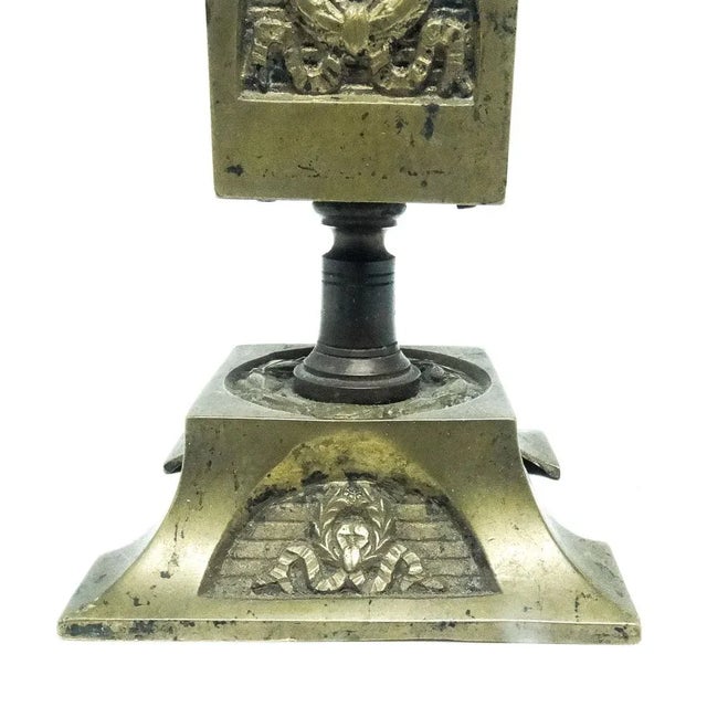 Goldenrod Classicist Style Match Stand, Germany, 1900s For Sale - Image 8 of 10