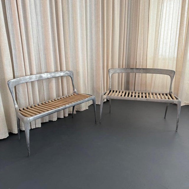 This indoor/outdoor, organic modern bench is designed by John Reeves for the Flow collection. The bench features a...