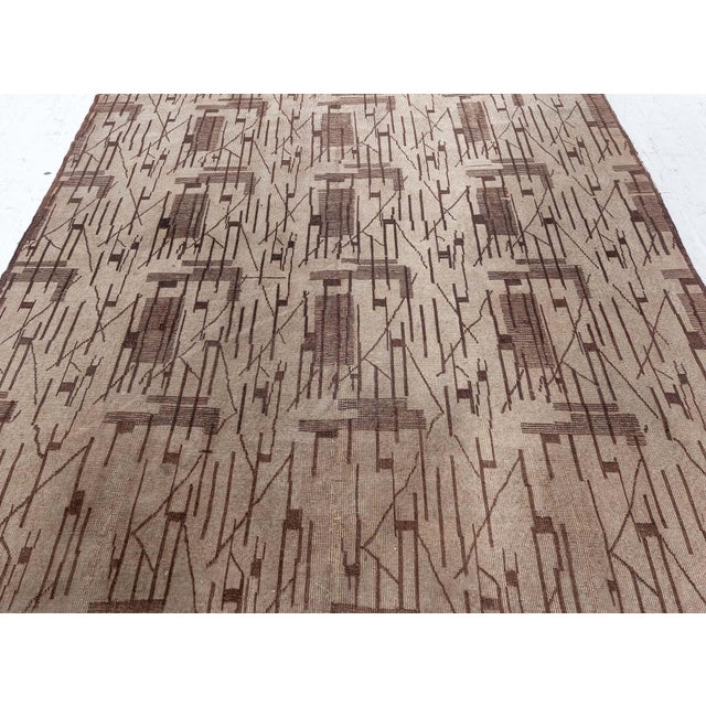 Art Deco Turkish Carpet by Zeki Müren Size: 7'0" × 10'4" (213 × 314 cm) Designed by the legendary Turkish artist Zeki...