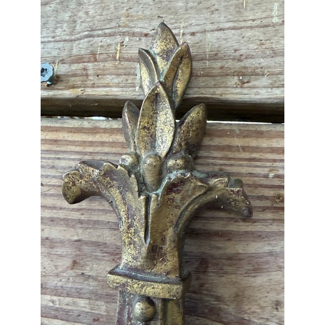 Pair Regency Vintage Gilt Acanthus Leaf Wall Brackets / Plate or Picture Mounts For Sale - Image 9 of 12