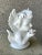 Circa 1960 Petite Bisque Porcelain Angel & Dove Vase, Japan For Sale In Austin - Image 6 of 12