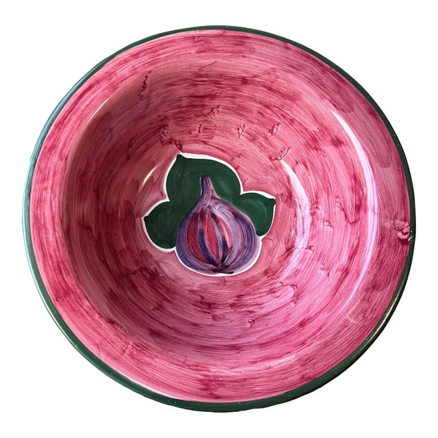 Mamma Ro’s Pottery in Italy Frutti Di Tonja Deep Serving Bowl For Sale