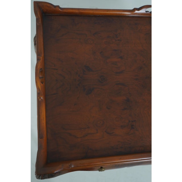 Italian Chippendale Style Olivewood Tea Table For Sale - Image 15 of 18