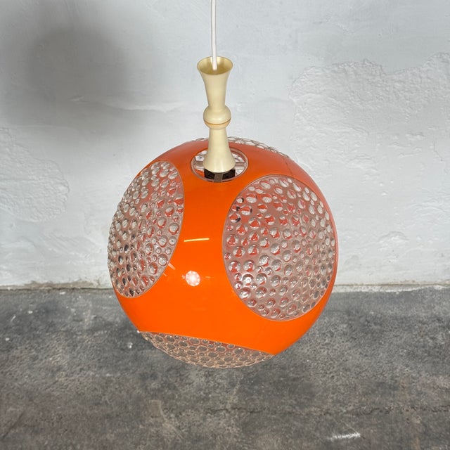 Hungarian Bug Eye Ceiling Lamp from Szarvasi, 1960s For Sale - Image 4 of 6
