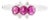 Natural Ruby & Diamond Three Stone Stackable Bezel Band Size 8 in 14k White Gold For Sale
