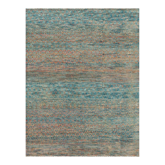 Rug & Kilim’s Contemporary Rug With Polychromatic Stripes and Geometric Patterns For Sale