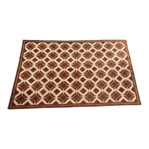 Mid 20th Century Modern Geometric Portuguese Arraiolos Needlepoint Rug - 8'9″ x 11′10"