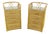 Rattan Nightstands with Four Drawers and Glass Top, Set of 2 For Sale