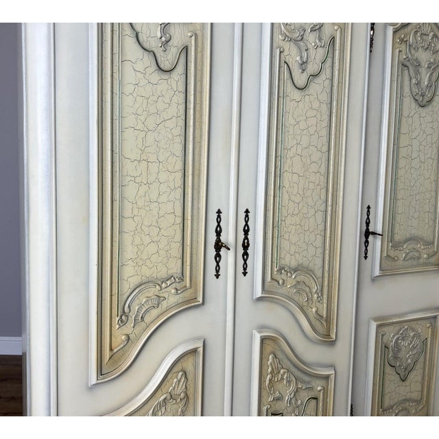 Vintage French Shabby Chic Wardrobe For Sale - Image 5 of 18