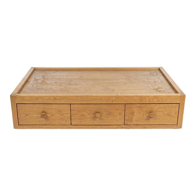 Minimalist Bright & Airy Solid Wooden Captain's Platform Storage Bed in the Style of Paul McCobb For Sale