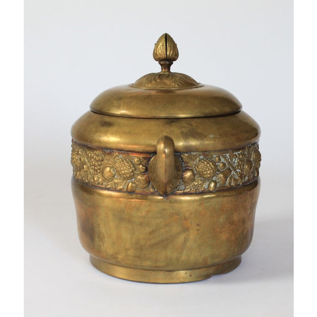 Antique Brass Jugendstil Lidded Wine Bowl For Sale - Image 4 of 12