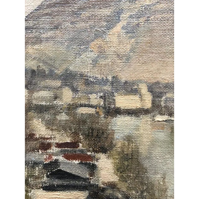 R. Liegaut, Vue sur le Salève et l'Arve, Campagne genevoise, Oil on Canvas For Sale - Image 6 of 9