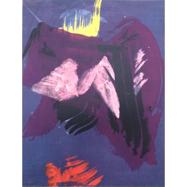 Gerard Schneider, Gouache, 1967, Lithograph For Sale