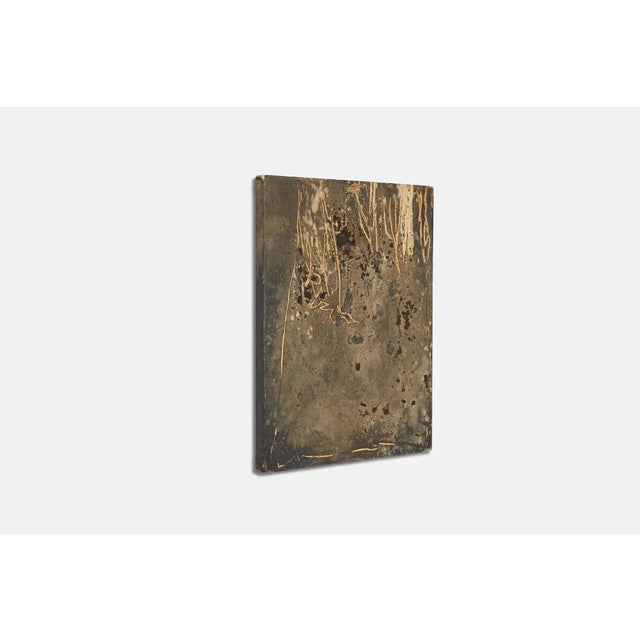 Minimalist modernist oil painting by EDWARD LENTSCH (American, b. 1949) 'Gate of Paradise III' 2007 Mixed media and oil on...