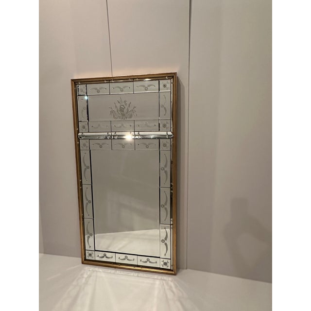 Italian Rectangular Italian Venetian Mirror For Sale - Image 3 of 9