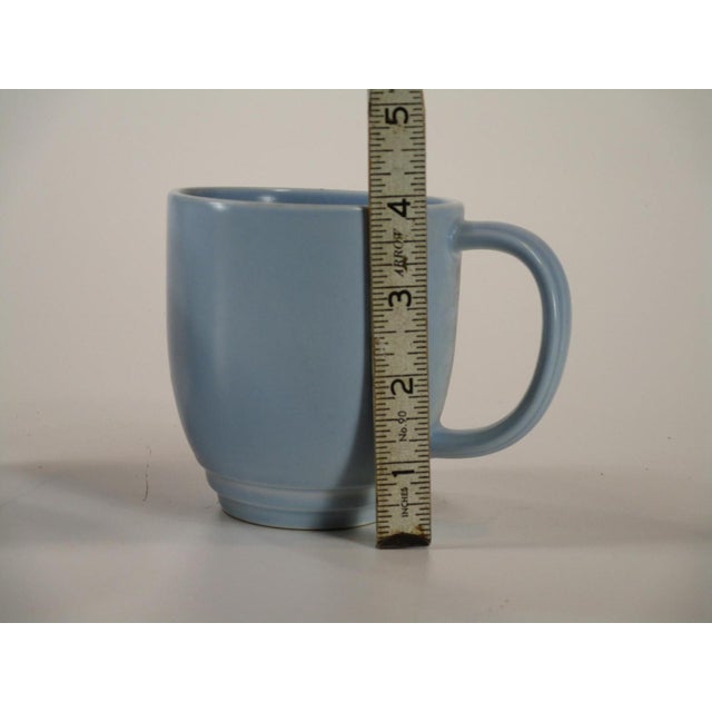 Mid-Century Modern Mid 20th Century Light Blue Coffee Cups Mugs Vintage Pfaltzgraff - Set of 2 For Sale - Image 3 of 10