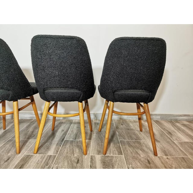 Black Dining Chairs by Oswald Haerdtl, Set of 4 For Sale - Image 8 of 18
