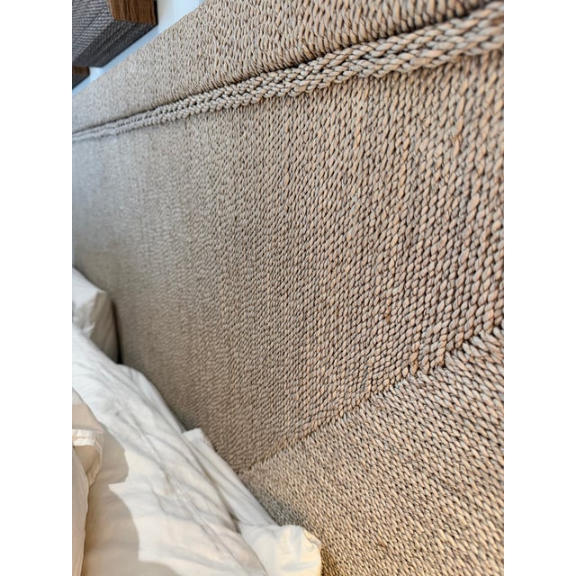 Textile Palecek Woodside White Sand King Bed Frame For Sale - Image 7 of 9