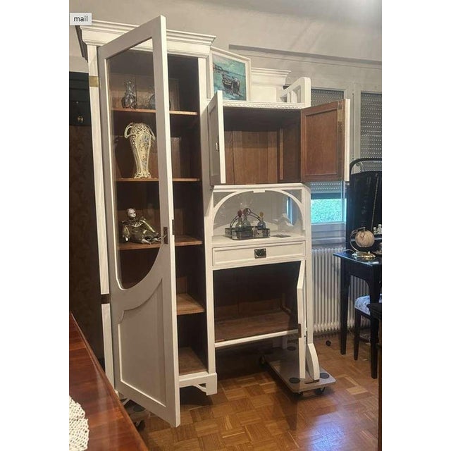 Vintage Art Nouveau Display Cabinet, 1930s For Sale - Image 11 of 12