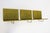 Set of 3 coat rack units with hangers. Ash wood, green stained, stainless steel tubing. Made in Germany in the 1980s. This...