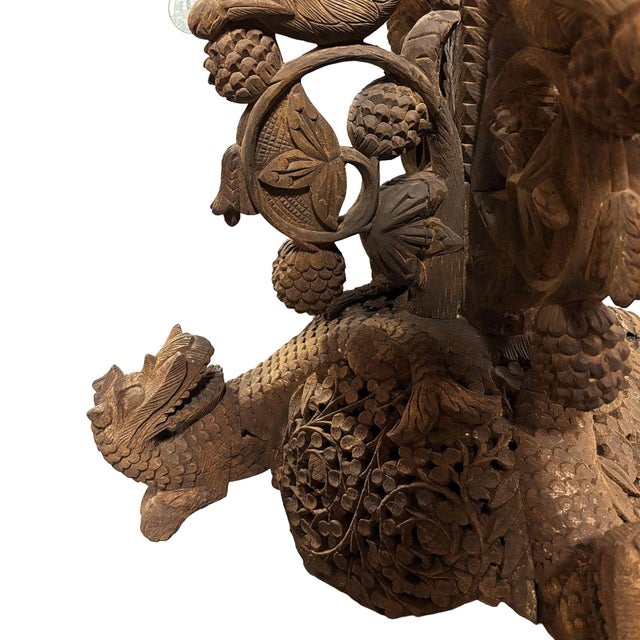 Late 19th Century Anglo Indian Bombay Carved Serpent Wooden Blackwood Plant Stand For Sale - Image 5 of 6