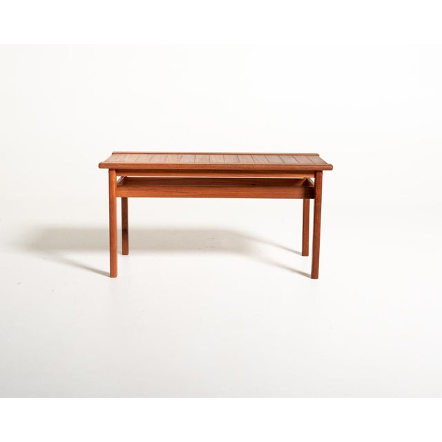 Scandinavian Teak Slatted Bench, 1960s For Sale - Image 10 of 10
