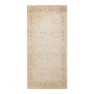 Eclectic Collection Hand-Knotted Area Rug - Ivory 6' 1" x 12' 5" For Sale