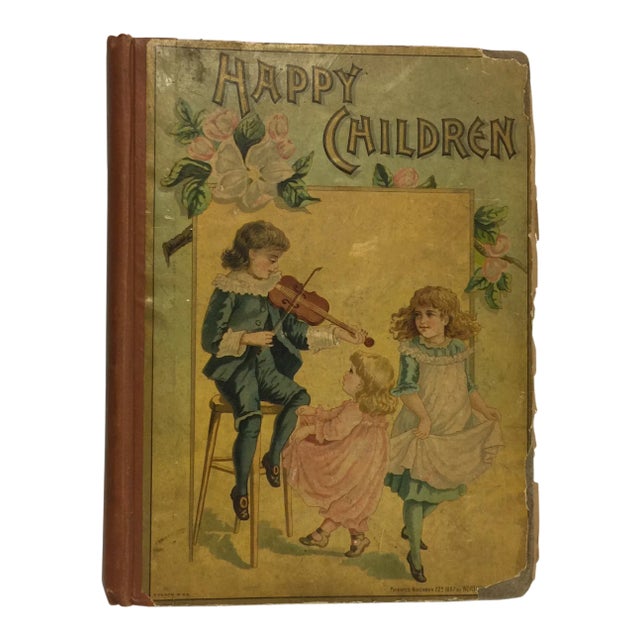1889 "Happy Children " Lithographs Book For Sale