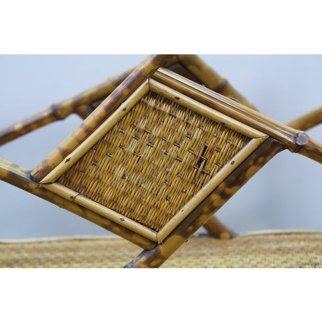 Late 19th Century Antique Victorian Bamboo Divided Magazine Storage Rack 23" For Sale - Image 5 of 18