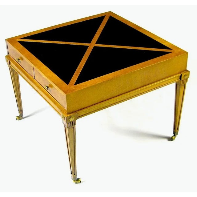 Johnson Furniture Co. Renzo Rutili Walnut & Leather End Table for Johnson Furniture For Sale - Image 4 of 8