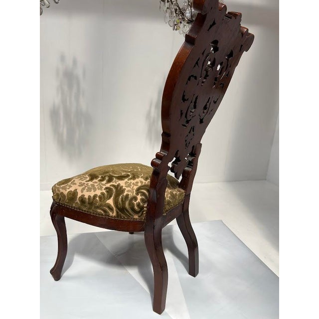 Napoleon III Chaise Lounge in Carved Mahogany, 1800s For Sale - Image 9 of 15
