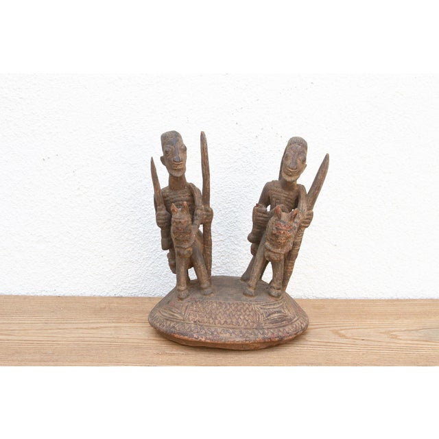 African Antique Benin Equestrian Warriors For Sale - Image 3 of 12