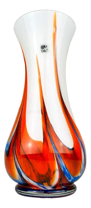 Hand-Cut Murano Glass Vase by Carlo Moretti, Italy, 1970s
