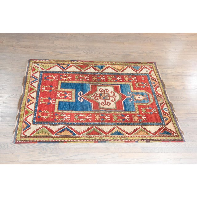 Early 20th Century Kazak Prayer Rug For Sale - Image 14 of 14