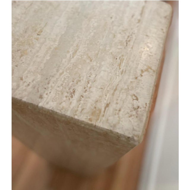 1970s Travertine Display Pedestal For Sale - Image 4 of 4