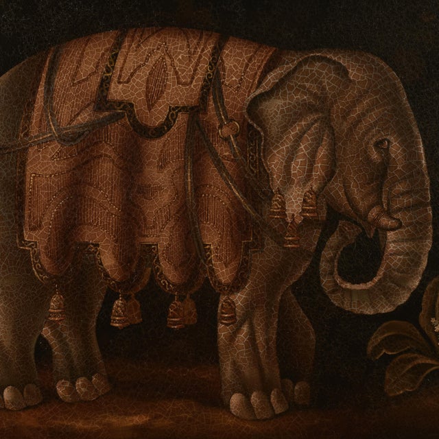 1970s Vintage Painting of an Elephant by Reginald Baxter For Sale - Image 5 of 13