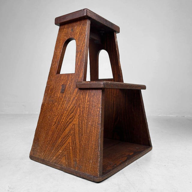Vintage Japanese Decorative Wooden Step Stool, 1960s For Sale - Image 6 of 11
