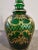 Green Large Antique Bohemian Moser Gilt Enameled Decanter Bottle For Sale - Image 8 of 12