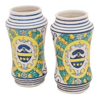 Pair of Vintage Apothecary Jugs in the 17th Century Style For Sale