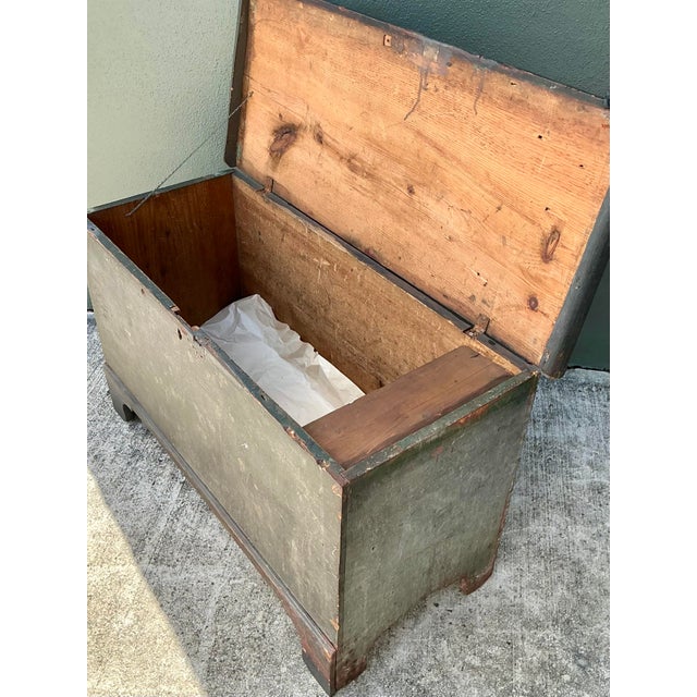 Vintage Primitive Blanket Chest For Sale In West Palm - Image 6 of 9