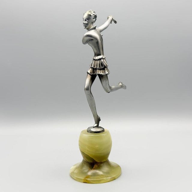 Josef Lorenzl, Dancing Lady, 1930s, Painted Bronze For Sale - Image 6 of 8