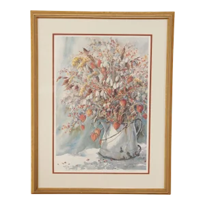 Sandra Giangiulio 'Shades of Fall' Watercolor Lithograph Print