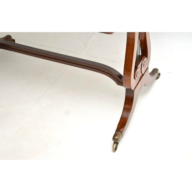 Antique Regency Leather Top Desk, 1930s For Sale - Image 14 of 15