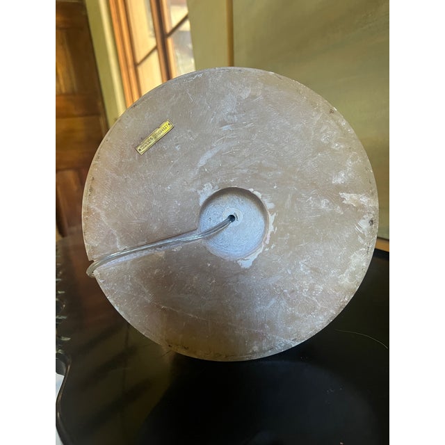 Alabaster Lamp & Shade by Ironies For Sale - Image 13 of 13