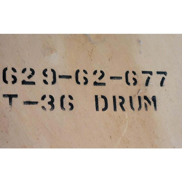 Circa 1970 Mid-Century Modern Hexagonal Walnut Side Table With Large Cabinet For Sale - Image 9 of 9