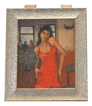 Del Vestido Rojo, Acrylic on Fiberboard, Marcela Ditomaso, 2004