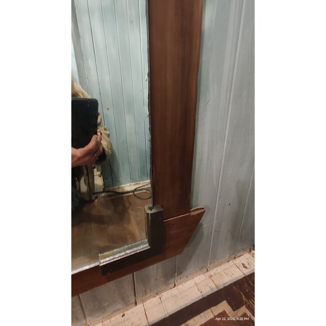 1950s Stunning 5x4' Custom Redwood Mirror – 1950s Vintage & Local Artistry For Sale - Image 5 of 10