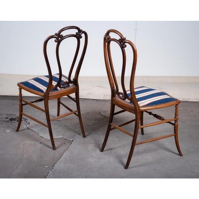 1930s Art Nouveau Beechwood Café Chairs by W. Giessing, 1930s, Set of 6 For Sale - Image 5 of 11