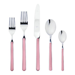 Mepra Fantasia 5-Piece Flatware Set, Rosa Pink For Sale