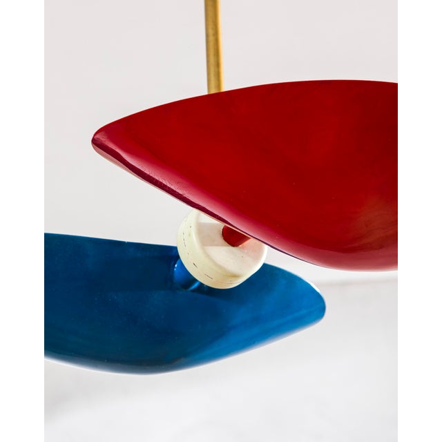 Pendant Lamp attributed to Giuseppe Ostuni for Oluce, 1950s For Sale - Image 4 of 6